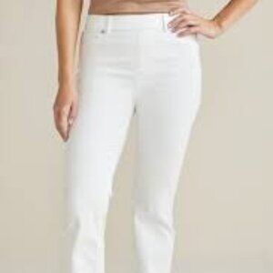 Soft Surroundings Jeans Womens XL White Pull on Bootcut Ultimate Denim NWT